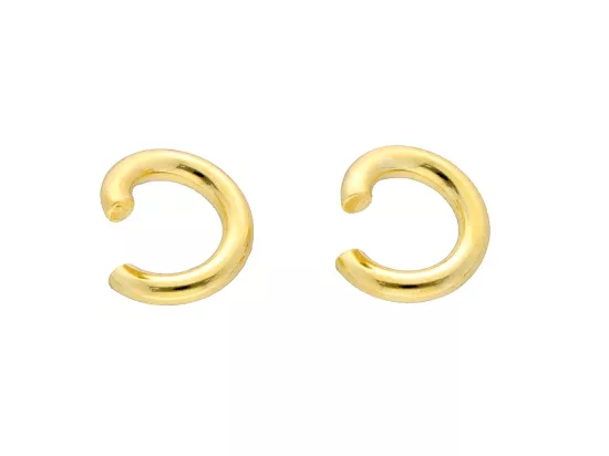 P3H66 KÓŁKA OGNIWKA 6,2 mm SREBRO 925 POZŁACANE - 2 SZTUKI