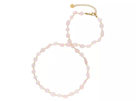 N3L72 NASZYJNIK KWARC RÓŻOWY