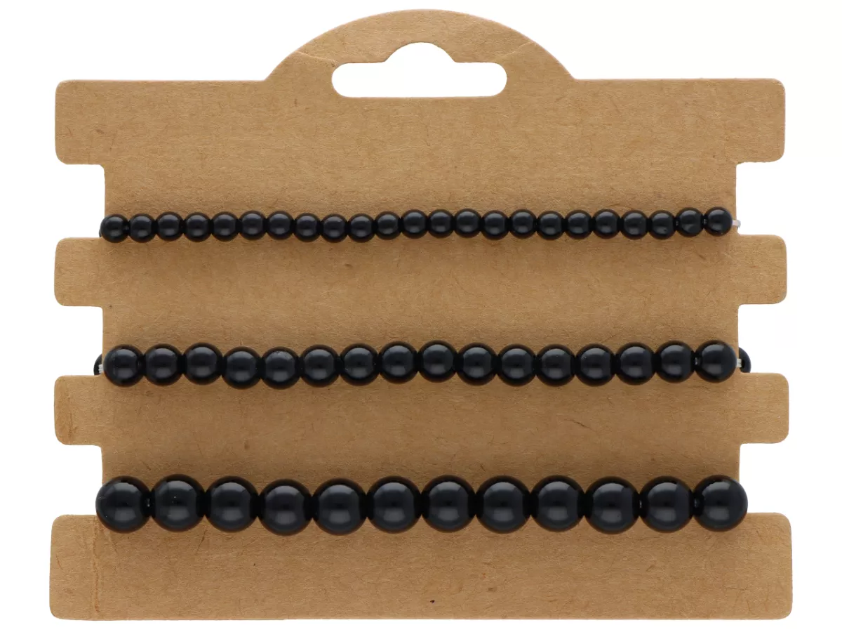 R4T61 ZESTAW BRANSOLETEK ONYKS KULE