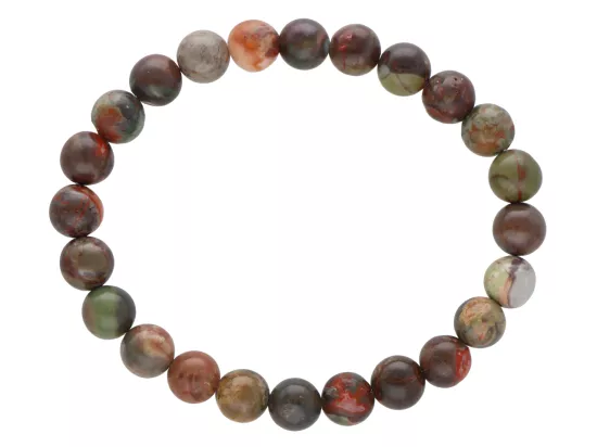 R3P72 BRANSOLETKA GRANAT ZIELONY KULE 8,5 mm