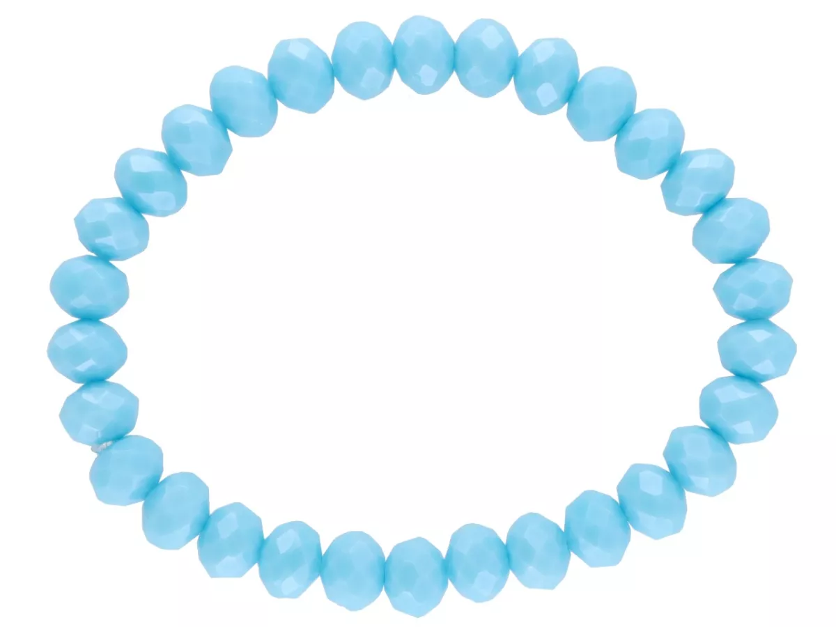 R2J47 BRANSOLETKA KRYSZTAŁKI 8 mm NA GUMCE