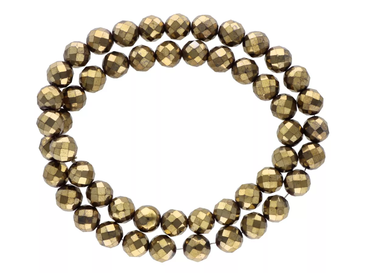 K7A90 HEMATYT KULE FASETOWANE 8 mm - 1 SZNUR