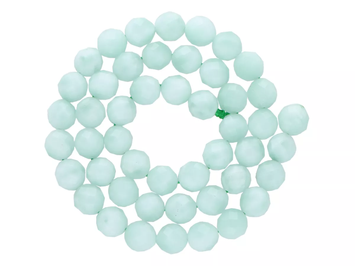 K7I13 ANGELIT ZIELONY KULE FASETOWANE 8 mm - 1 SZNUR