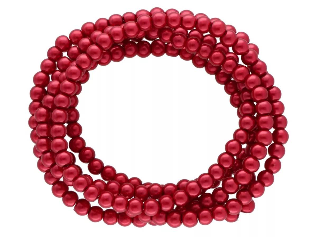 P1G05 PERŁY SZKLANE 4 mm - 1 SZNUR