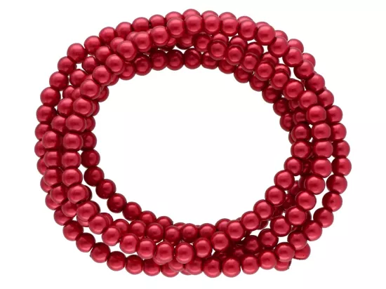 P1G05 PERŁY SZKLANE 4 mm - 1 SZNUR