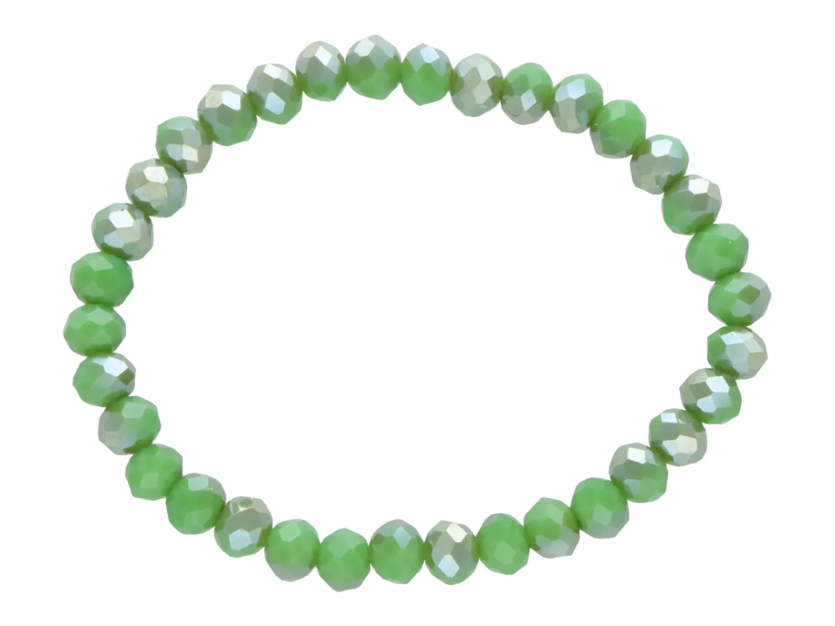 R4D04 BRANSOLETKA KRYSZTAŁKI 6 mm NA GUMCE