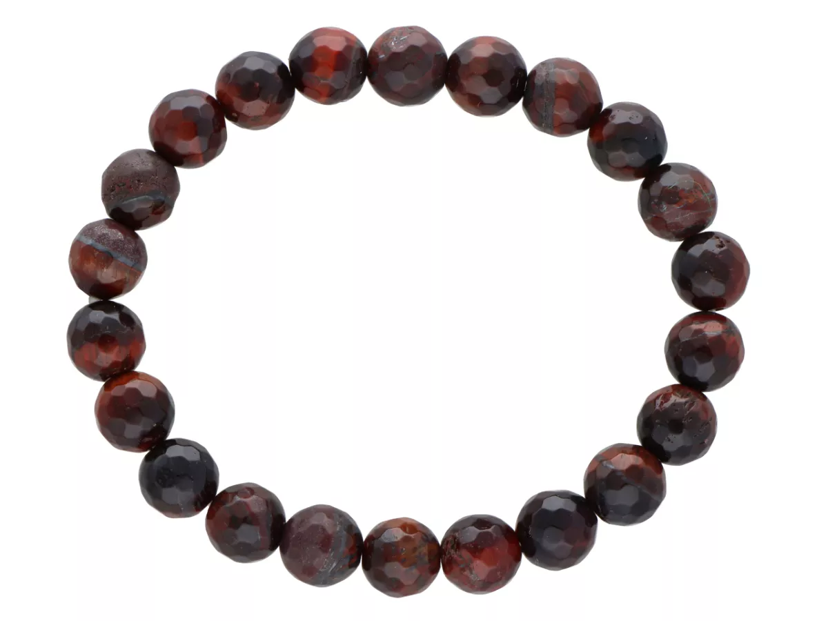 R3B09 BRANSOLETKA BAWOLE OKO KULE FASETOWANE 8,5 mm