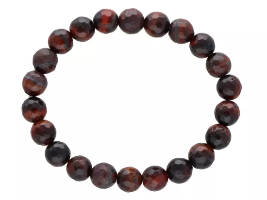 R3B09 BRANSOLETKA BAWOLE OKO KULE FASETOWANE 8,5 mm