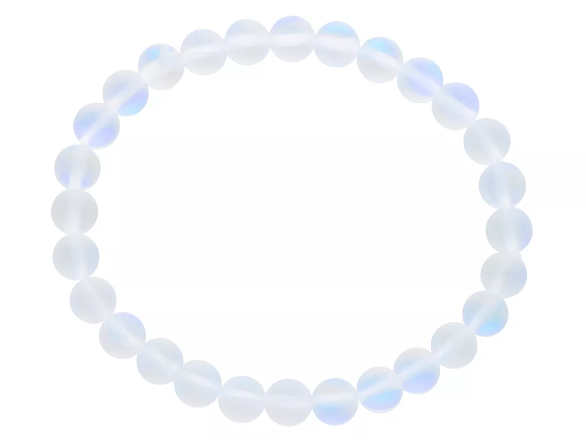 R4N25 BRANSOLETKA CYRKONIA SZKLANA MAT KULE 6,5 mm