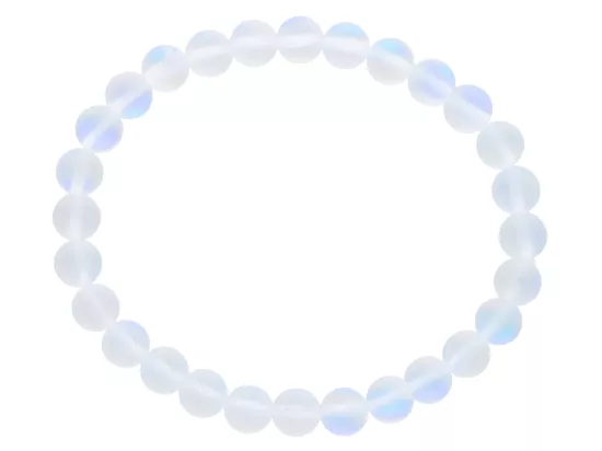 R4N25 BRANSOLETKA CYRKONIA SZKLANA MAT KULE 6,5 mm