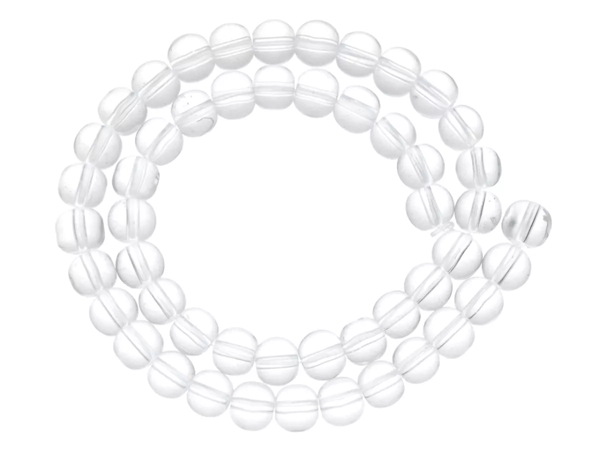 S1P72 KORALIKI KULE SZKLANE 6 mm - 1 SZNUR