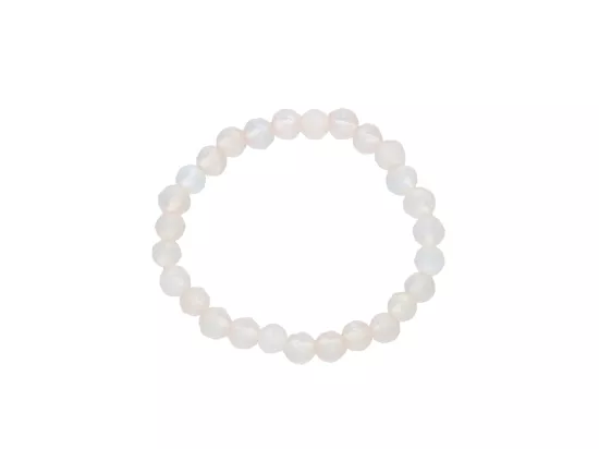 R3B68 PIERŚCIONEK KWARC RÓŻOWY KULE FASETOWANE 2 mm