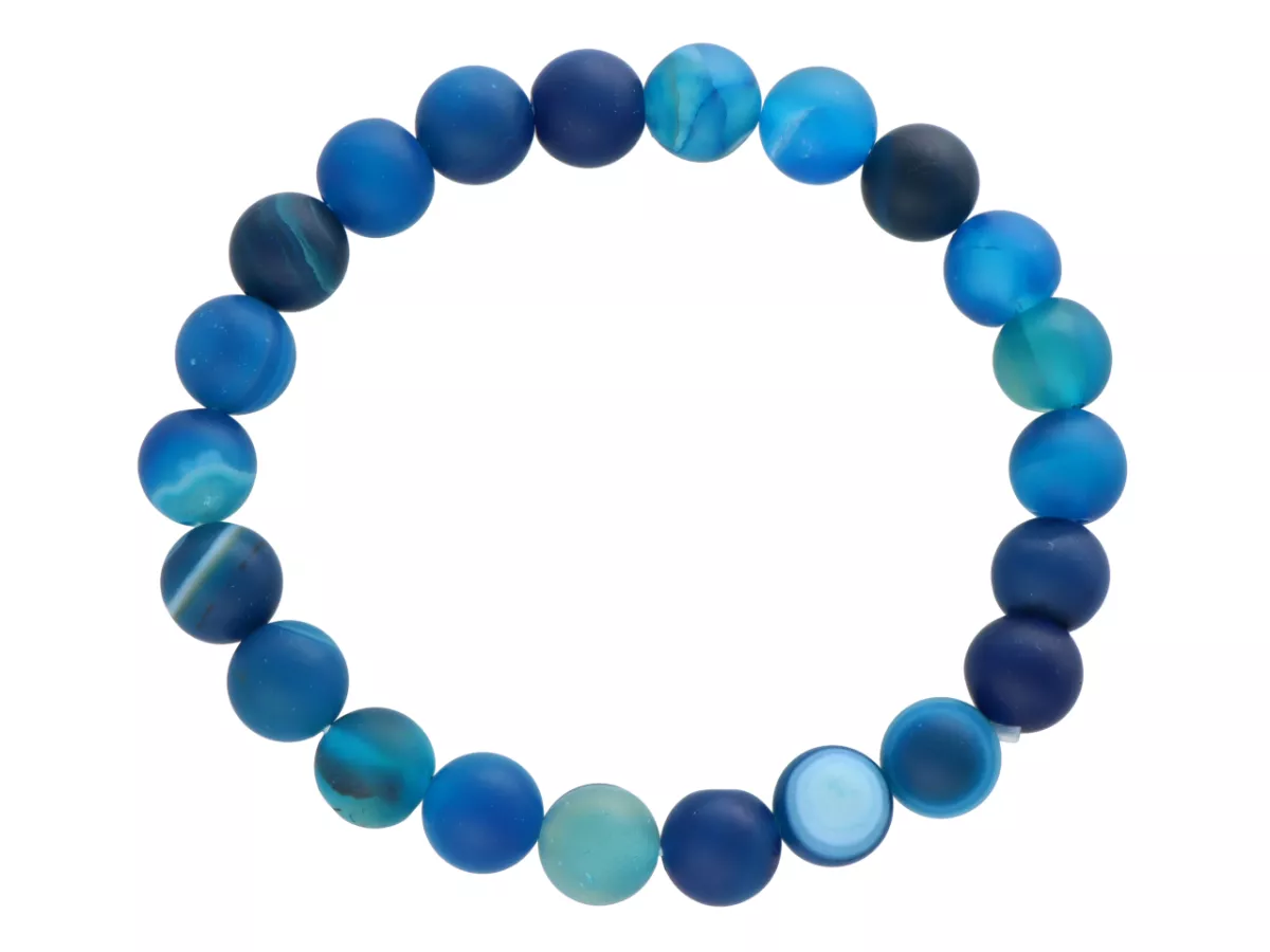 R4H73 BRANSOLETKA AGAT MATOWY KULE 8 mm