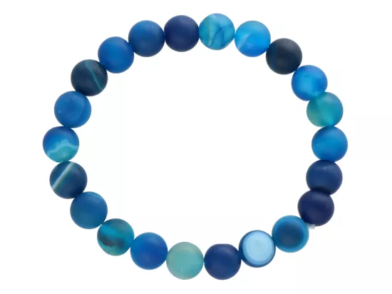 R4H73 BRANSOLETKA AGAT MATOWY KULE 8 mm