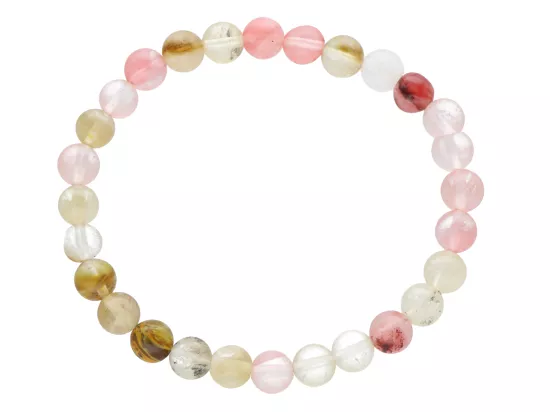 R3N73 BRANSOLETKA KWARC ARBUZI KULE 6,5 mm