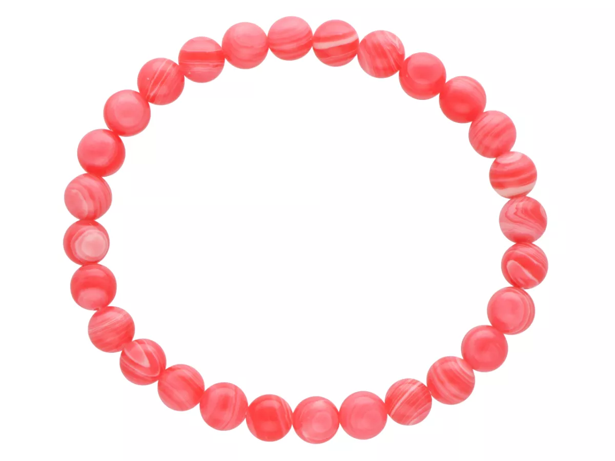 R4Z84 BRANSOLETKA RODOCHROZYT KULE 6,5 mm