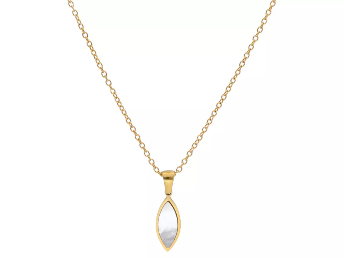 N3O14 NASZYJNIK MASA PERŁOWA I STAL CHIRURGICZNA