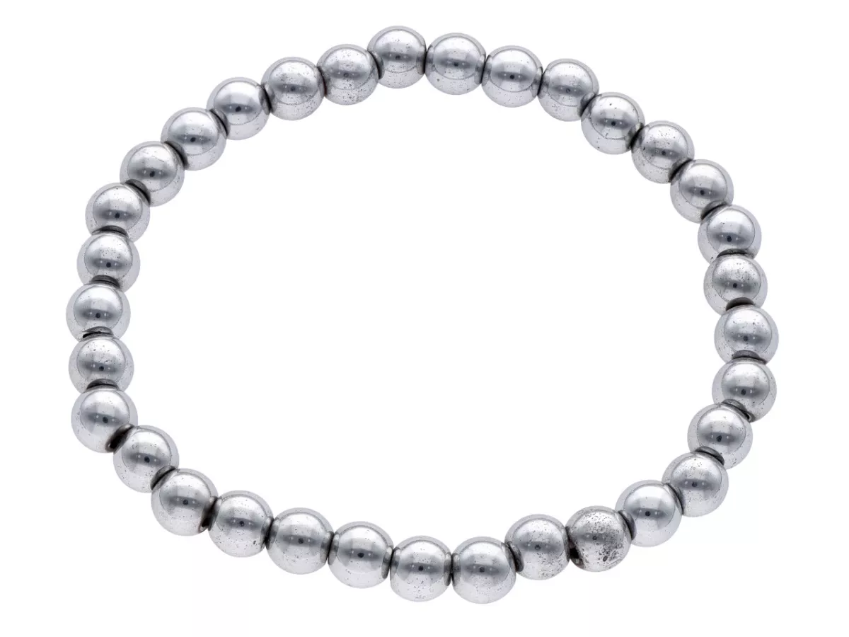 R2F76 BRANSOLETKA HEMATYT KULE 6 mm
