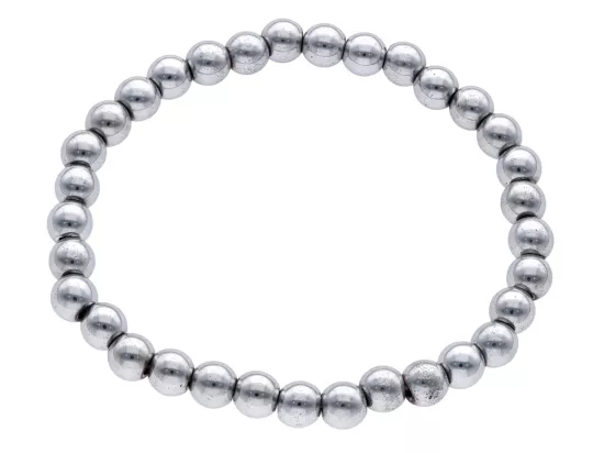 R2F76 BRANSOLETKA HEMATYT KULE 6 mm