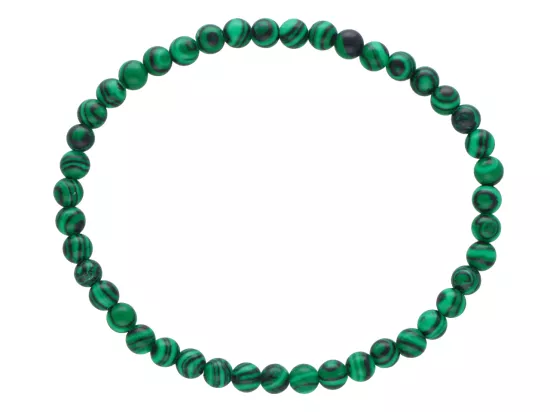 R2O70 BRANSOLETKA MALACHIT KULE 4 mm