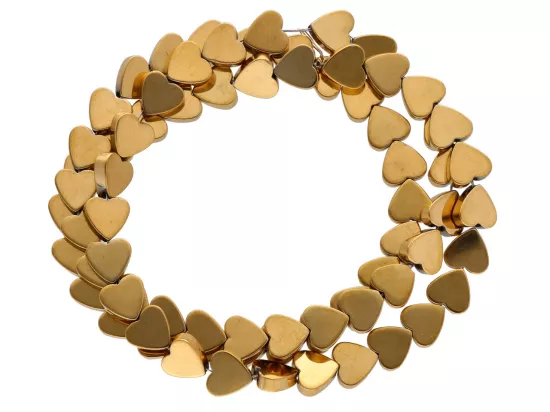 K7O97 HEMATYT MIODOWY SERCE 6,5/6 mm - 1 SZNUR