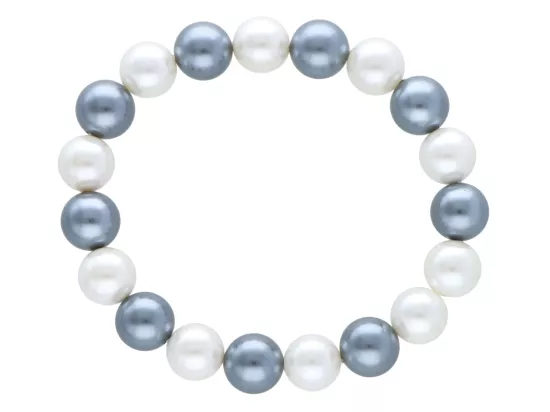 R2W21 BRANSOLETKA PERŁA MAJORKA KULE 10,5 mm