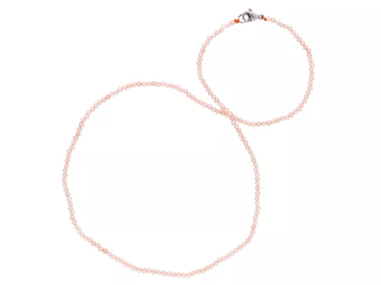 N2P12 NASZYJNIK CYRKONIA SZKLANA KULE FASETOWANE 2 mm