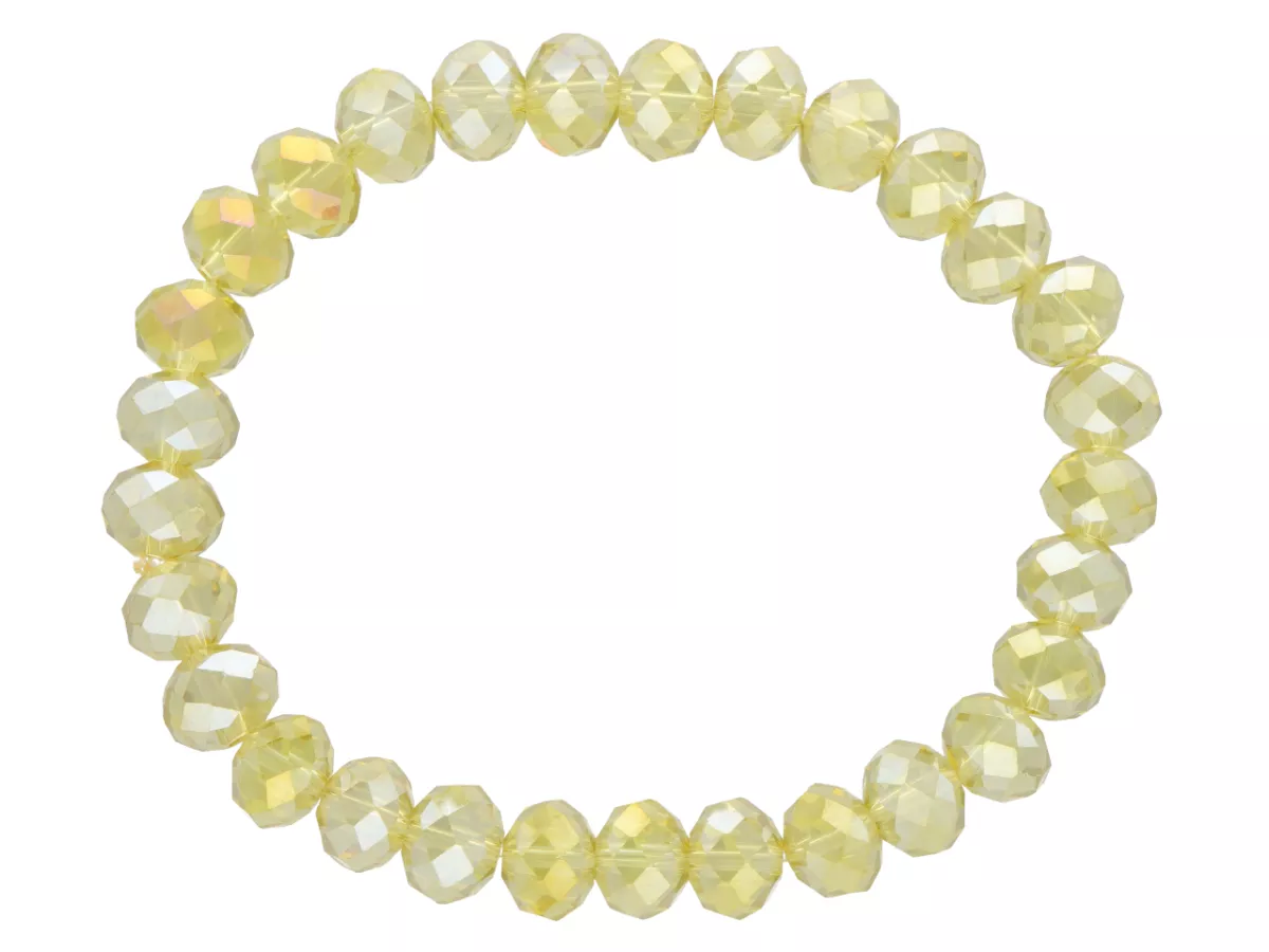 R1S85 BRANSOLETKA KRYSZTAŁKI NA GUMCE 8 mm