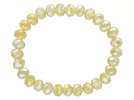 R1S85 BRANSOLETKA KRYSZTAŁKI NA GUMCE 8 mm