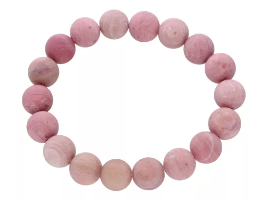 R3P37 BRANSOLETKA RODONIT MATOWY KULE 10 mm