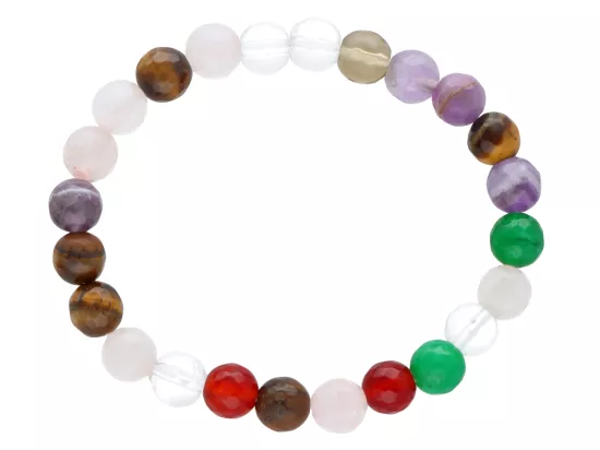 R3N85 BRANSOLETKA MIX KAMIENI KULE FASETOWANE 8 mm