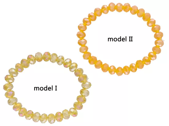 B1X29 BRANSOLETKA KRYSZTAŁKI 8 mm NA GUMCE