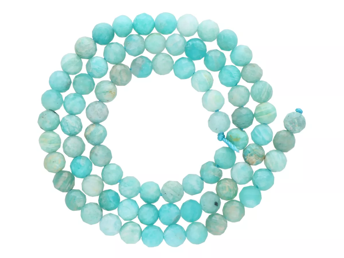 K6Y20 AMAZONIT KULE FASETOWANE 5 mm - 1 SZNUR