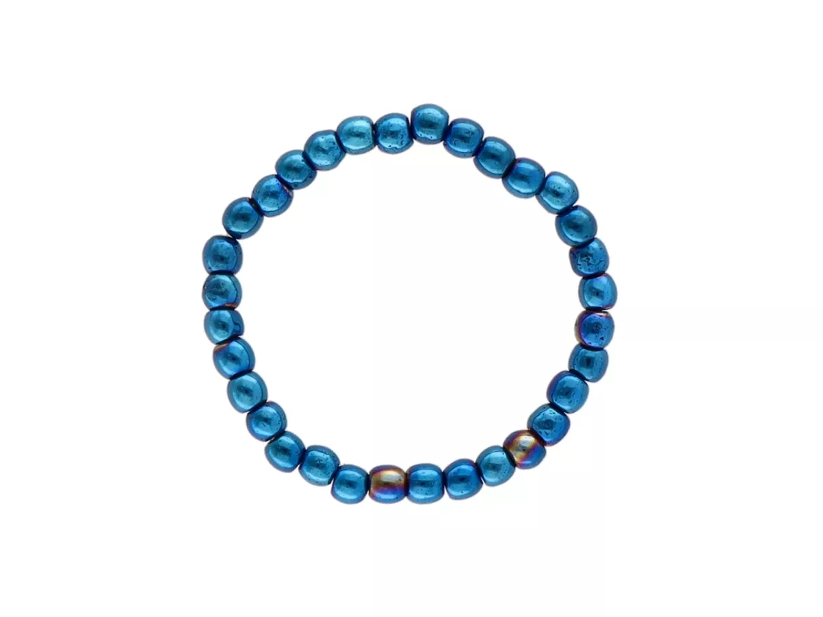 R3B89 PIERŚCIONEK HEMATYT KULE 2 mm