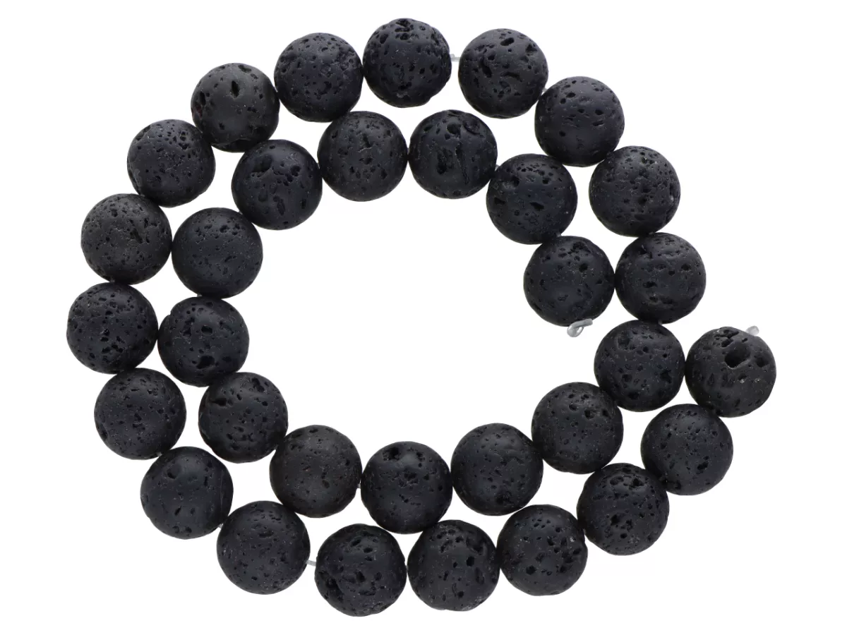 L1A09 CZARNA LAWA KULE SZNUR 12,5 mm