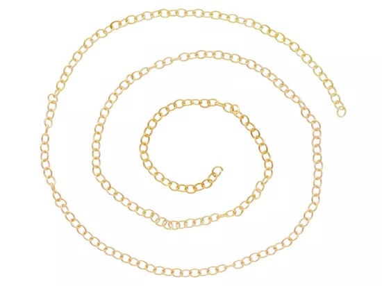 P3K59 ŁAŃCUSZEK SREBRO 925 POZŁACANE - 50 cm