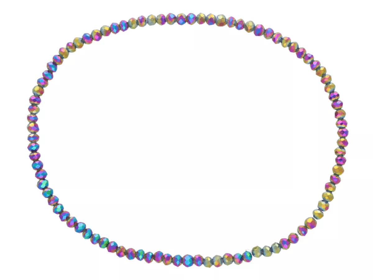 R4C26 BRANSOLETKA KRYSZTAŁKI 2,5 mm NA GUMCE