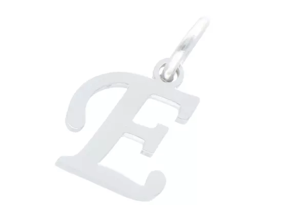 P5T05 ZAWIESZKA OZDOBNA ZE STALI CHIRURGICZNEJ LITERKA "E" - 1 SZTUKA