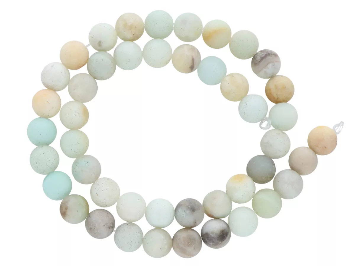 K6D52 AMAZONIT TRAWIONY KULE 8,5 mm - 1 SZNUR