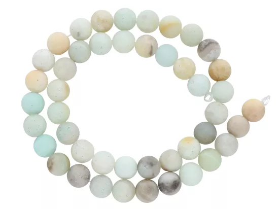 K6D52 AMAZONIT TRAWIONY KULE 8,5 mm - 1 SZNUR