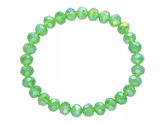 R4G41 BRANSOLETKA KRYSZTAŁKI 8 mm NA GUMCE