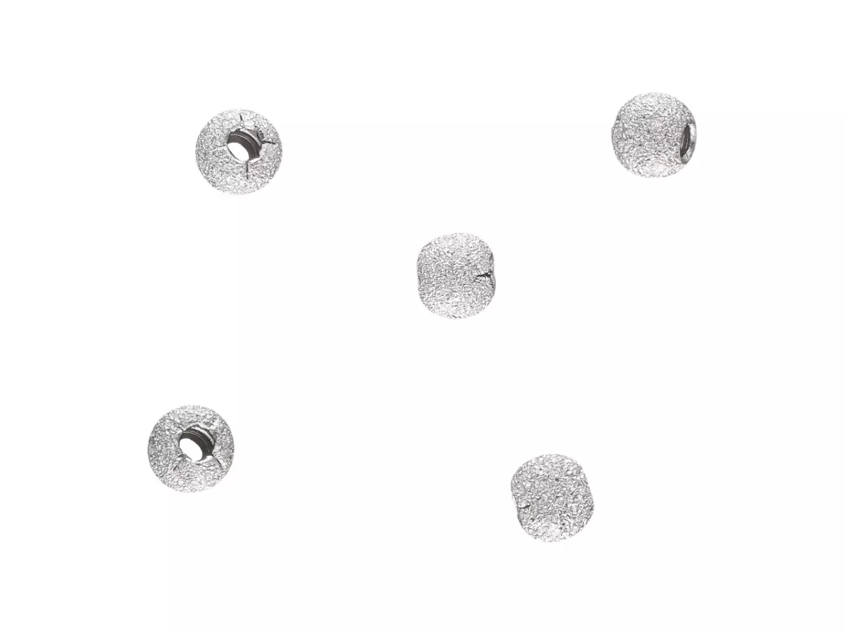 P3E59 KULKI MŁOTKOWANE 3 mm SREBRO 925 - 5 SZTUK