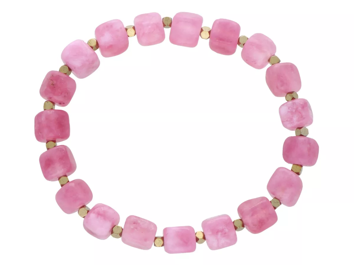 R5C06 BRANSOLETKA AGAT I HEMATYT