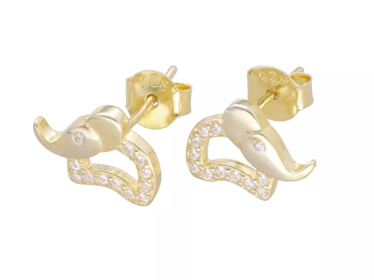 P3M83 KOLCZYKI SREBRO 925 POZŁACANE - 1 PARA