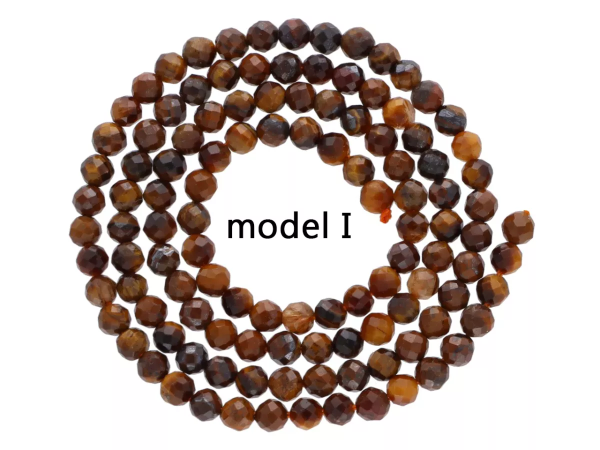 K7D72 TYGRYSIE OKO KULE FASETOWANE 3,5 mm - 1 SZNUR