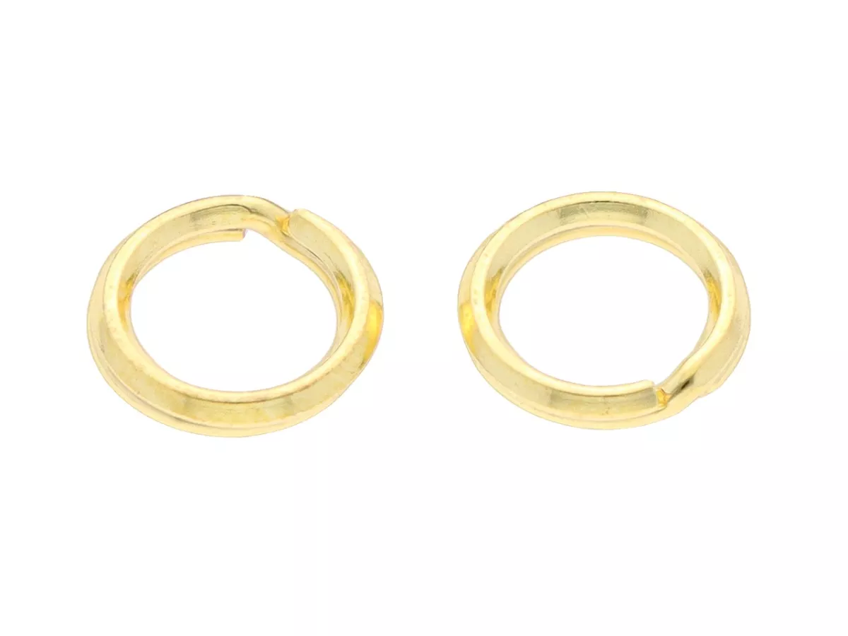 P3H63 KÓŁKA SPRĘŻYNKI 7 mm SREBRO 925 POZŁACANE - 2 SZTUKI