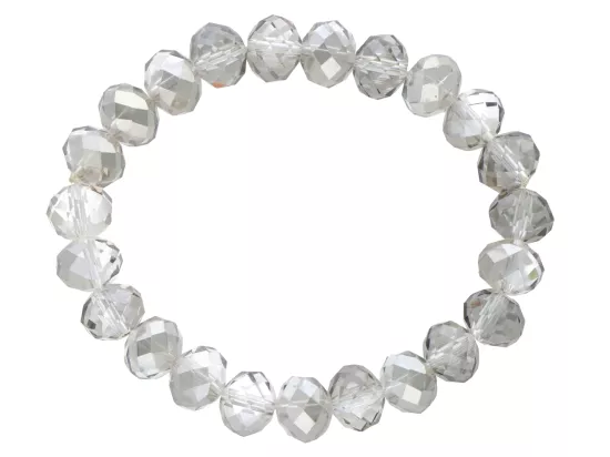 R1D58 BRANSOLETKA KRYSZTAŁKI 10 mm NA GUMCE