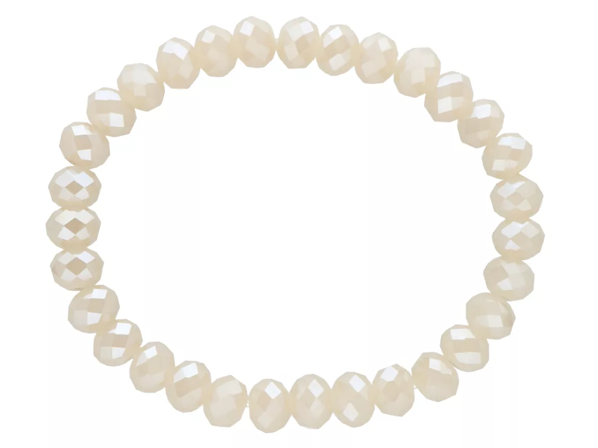 R2T32 BRANSOLETKA KRYSZTAŁKI 8 mm NA GUMCE