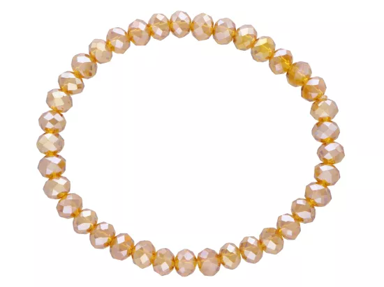 R1S78 BRANSOLETKA KRYSZTAŁKI NA GUMCE 6 mm