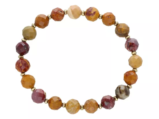 R5B96 BRANSOLETKA MOKAIT I HEMATYT